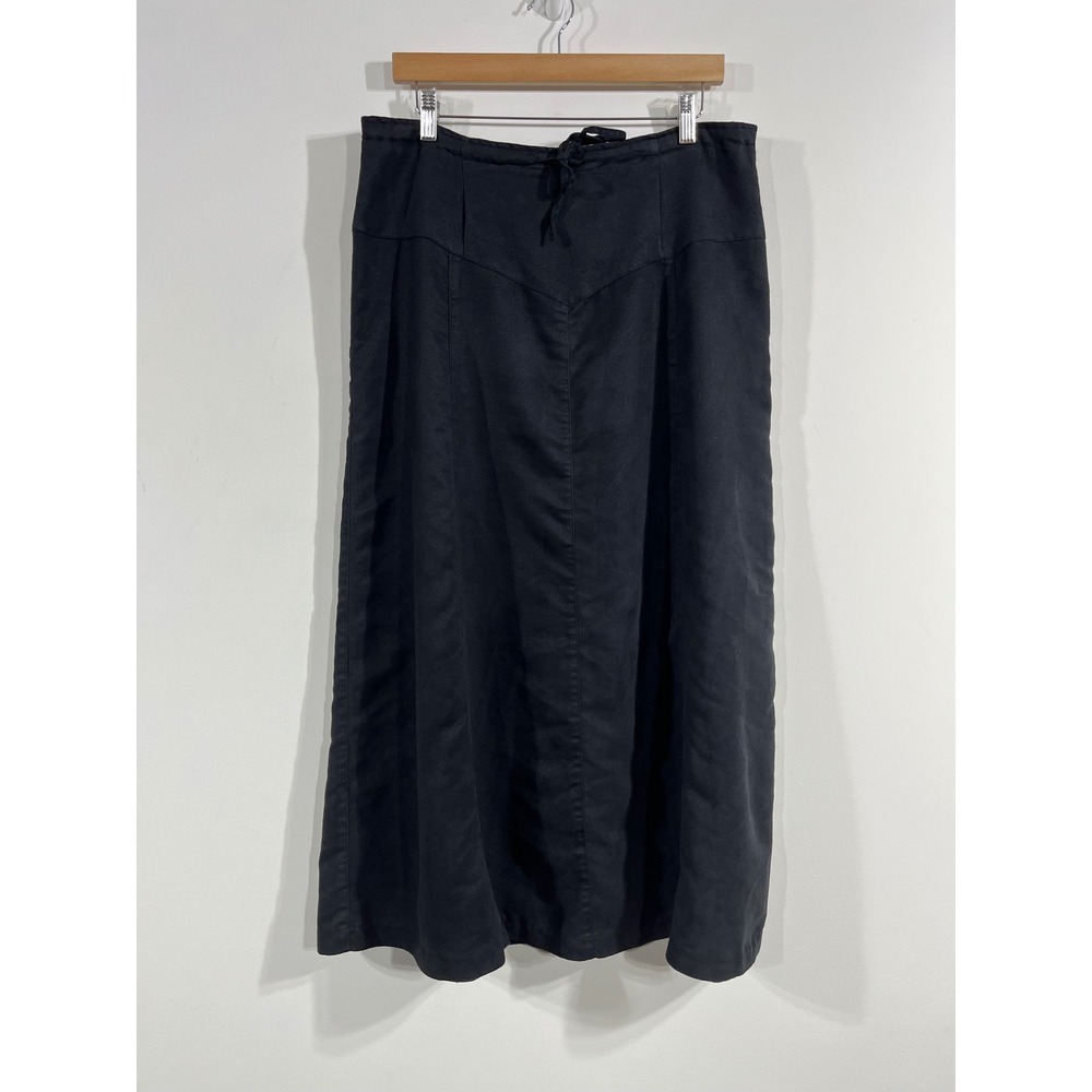 Edward VTG 90s Western Faux Suede Midi Skirt Womens 12 Yoke Basque Waist Boho